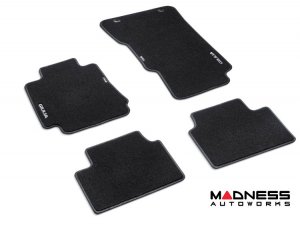 Alfa Romeo Giulia Floor Mats - Genuine Alfa - Black Carpet - Silver Trim - AWD Alfa Romeo Giulia Floor Mats - Genuine Alfa - Black Carpet - Silver Trim - AWD